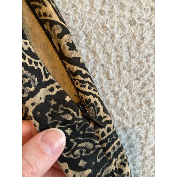 Lauren Ralph Lauren Pants 14P Large Petite Paisley Chino Stretch Straight Flat - Picture 3 of 12